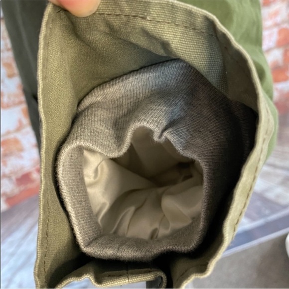 One Teaspoon Green Patchwork Twill Utility Defender Sherpa Fur Lined Coat Small - Picture 7 of 14